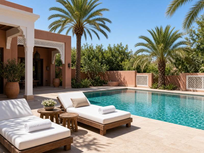 Private pool of a villa in Marrakech